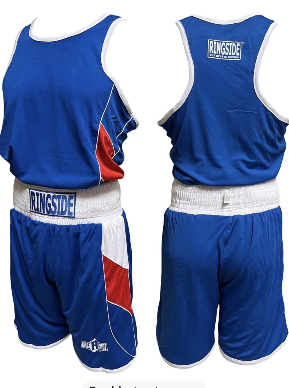 RINGSIDE REVERSIBLE Boxing Set with blue On One Side, Red On Other. 2 Pc Set